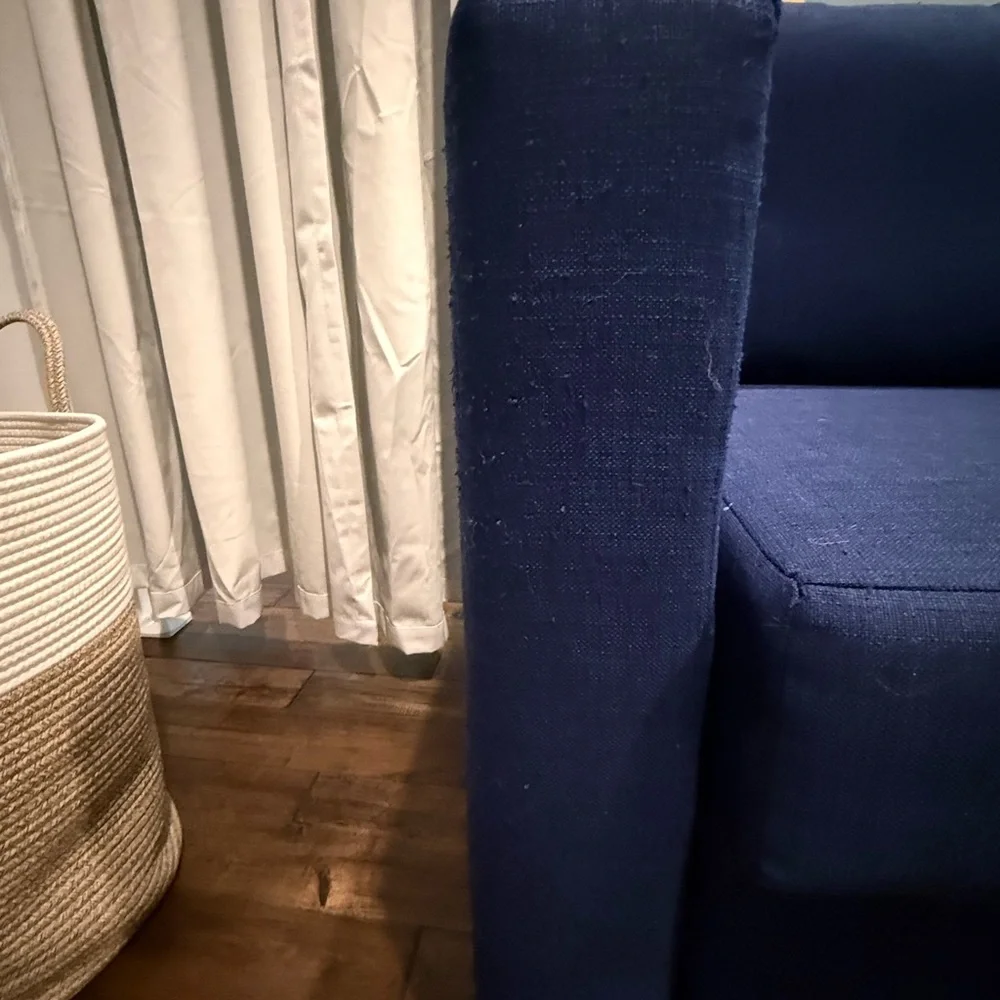 Elegant Blue Sofa sleeper with storage. Pick up only in WPB